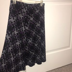 black and blue skirt